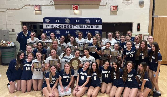  XAVERIAN HS VOLLEYBALL SWEEPS  GCHSAA TIER ONE CITY CHAMPIONSHIP