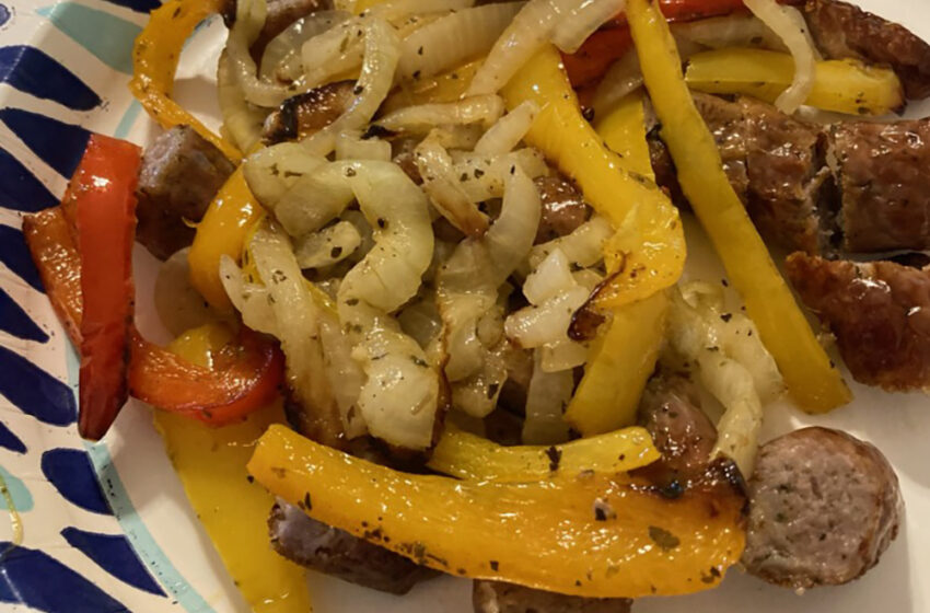  Air Fryer Sausage, Peppers and Onions
