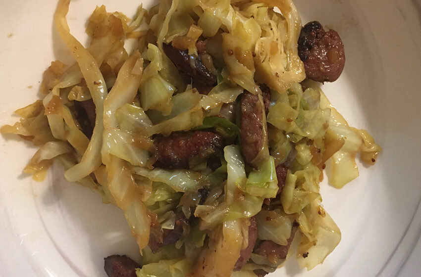  Pan Fried Kielbasa and Cabbages