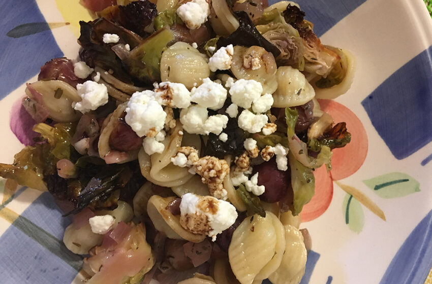  Orecchiette with Roasted Brussels Sprouts and Grapes